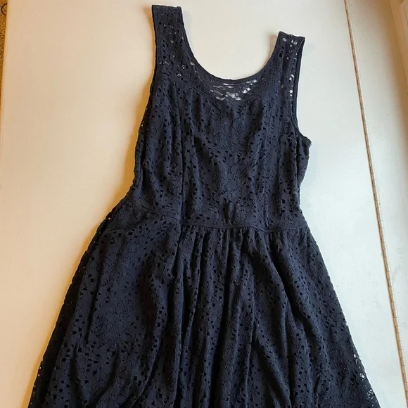 abercrombie navy blue dress Abercrombie & Fitch Flutter Dress, Navy Womens Size S main image 1